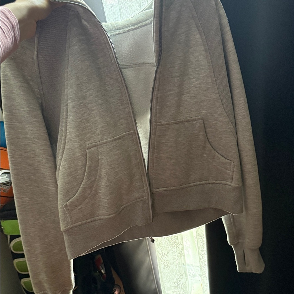 Gray Zip-Up Hoodie